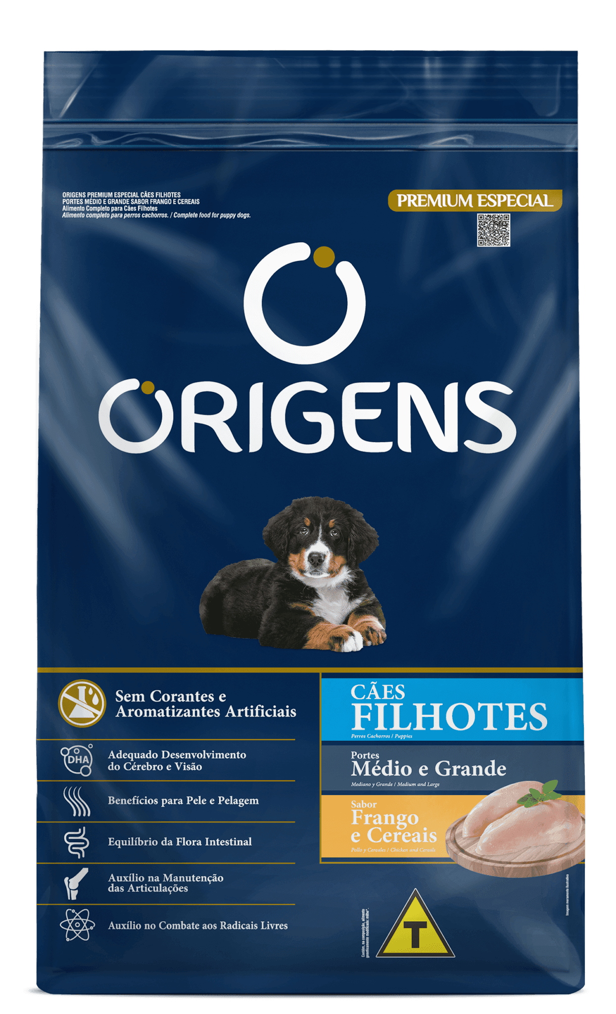 Origens Filhotes Portes Médio e Grande - Frango e Cereais