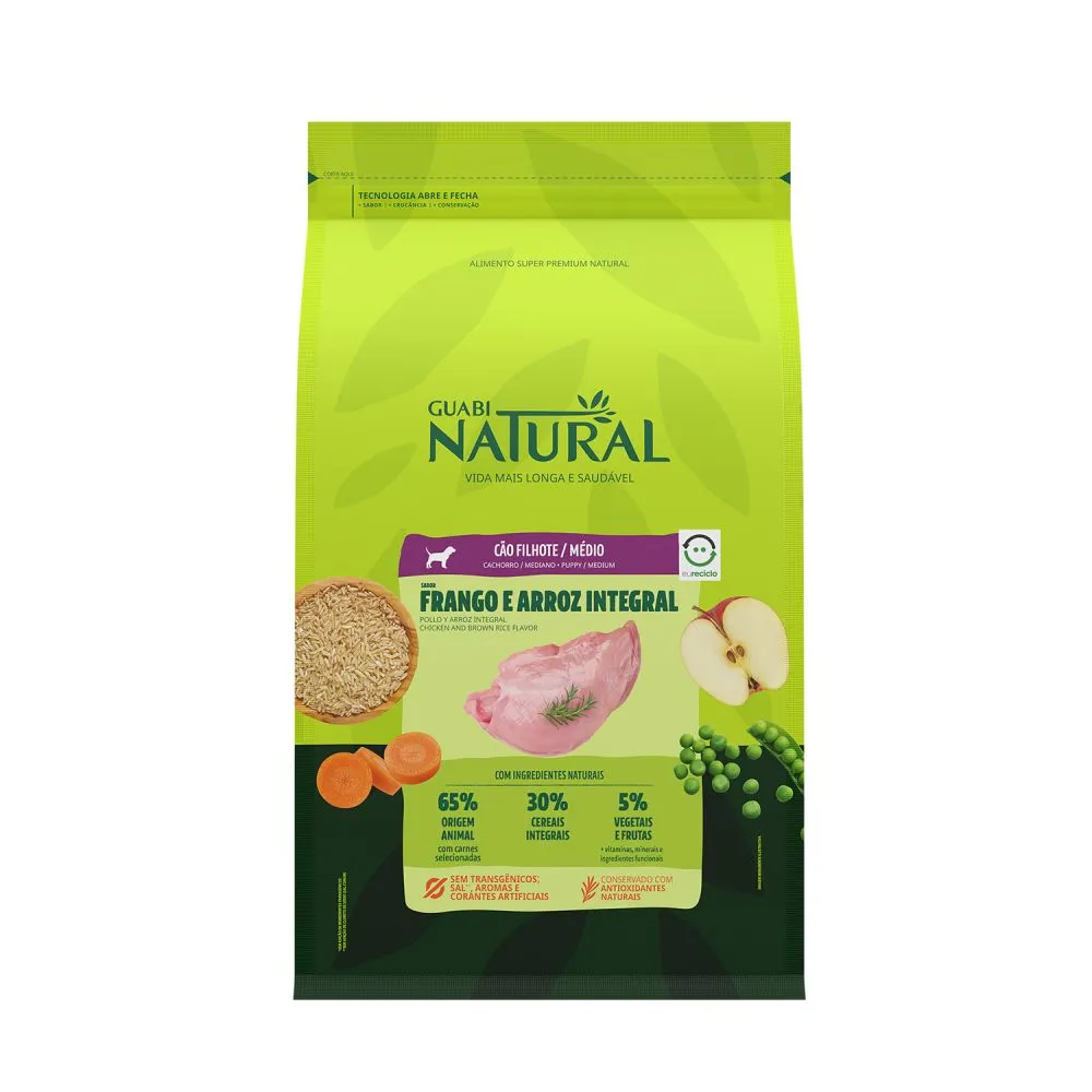 Guabi Natural Portes Médio - Frango e Arroz Integral