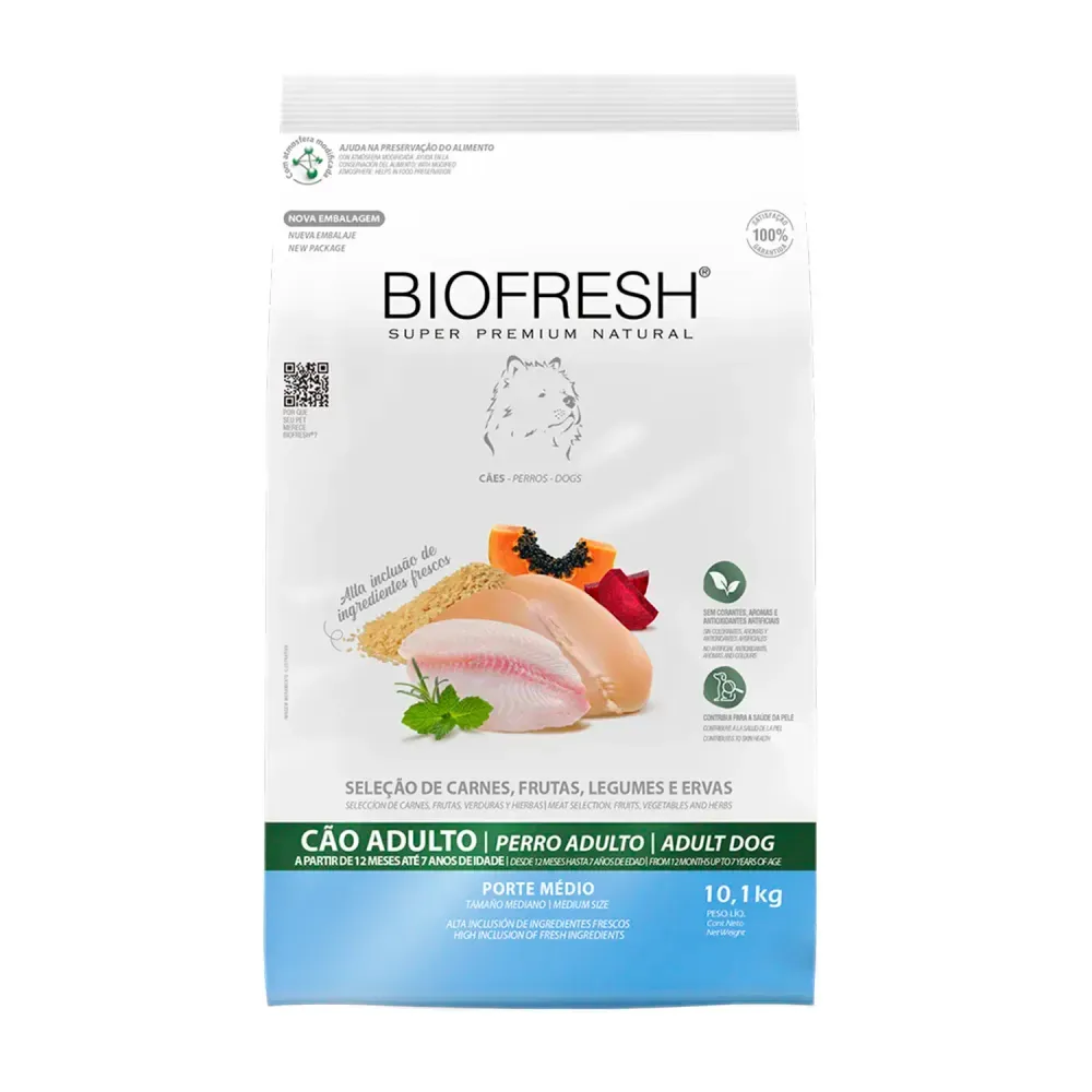 Biofresh Adultos Porte Médio - Mix de Carnes, Frutas e Vegetais