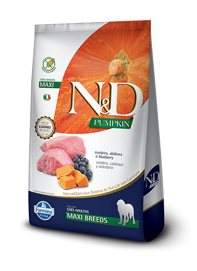 N&D Pumpkin Adultos Portes Grande - Cordeiro, abóbora e blueberry